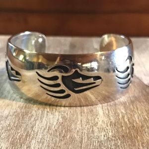 Silver cuff bracelet